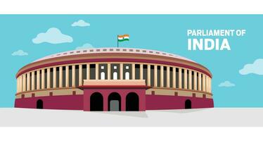 parlamento de India vector ilustración