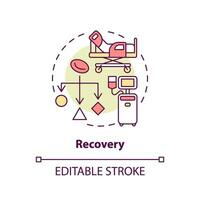 2D editable multicolor recovery icon, simple isolated vector, thin line illustration representing cell therapy. vector