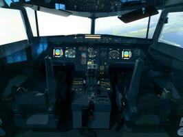 Washington, corriente continua, Estados Unidos - 14.12.2023 avión cabina simulador a el nacional aire y astronáutica museo foto