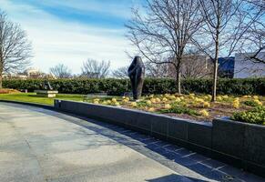 Washington DC, US - 12.16.2023 Sculpture at the in the Hirshhorn Museum and Sculpture Garden on Independence Avenue and Seventh Street SW photo