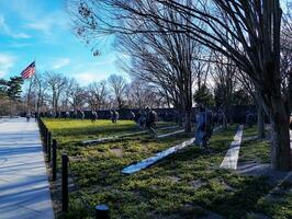 Washington, DC, USA - 12.16.2023 The Korean War Veterans Memorial is located in Washington's West Potomac Park. photo