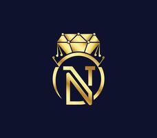 N Letter Creative Diamond luxury Modern Logo Design Company Concept vector