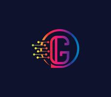 Creative Data Technology G Letter Modern Logo Design Company Concept vector