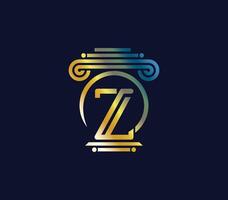 Creative Z Letter law firm Colorful Modern Logo Design Company Concept vector