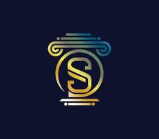 Creative S Letter law firm Colorful Modern Logo Design Company Concept vector