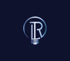 Creative R Letter bulb Energy Power Modern Logo Design Company Concept vector