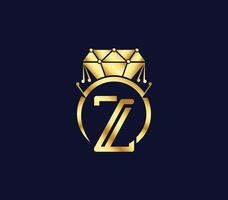 Z Letter Creative Diamond luxury Modern Logo Design Company Concept vector