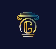 Creative G Letter law firm Colorful Modern Logo Design Company Concept vector