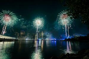 julio 4to macy's fuegos artificiales en nuevo York foto