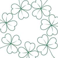 Abstract circle shamrock frame border with copy space. Design concept for greetings or other uses vector