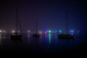 Foggy Bay at Night photo