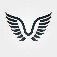 AI generated Electric vehicle monochrome glyph logo. Safety business value. Wings symbolizing guardian angel icon. Design element. Ai art for corporate branding, website vector