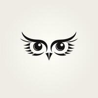 AI generated Information security monochrome glyph logo. Data analysis. System engineering. Owl face. Design element. Ai art for corporate branding, software company vector