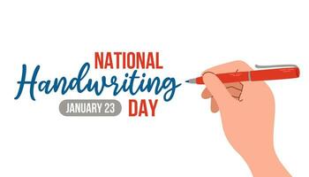National Handwriting Day Banner Design illustration for web banner, background. Vector illustration