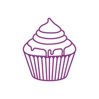 Cupcake icon vector. Cake illustration sign. Sweet symbol or logo. vector