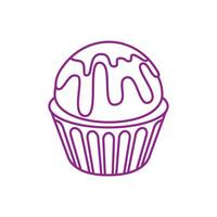 Cupcake icon vector. Cake illustration sign. Sweet symbol or logo. vector