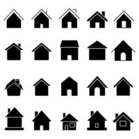 Home icon vector set. House illustration sign collection. Cottage symbol. Hut logo.