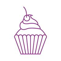 Cupcake icon vector. Cake illustration sign. Sweet symbol or logo. vector