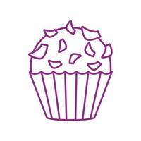 Cupcake icon vector. Cake illustration sign. Sweet symbol or logo. vector