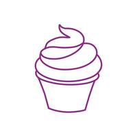 Cupcake icon vector. Cake illustration sign. Sweet symbol or logo. vector