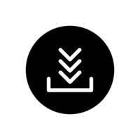 Download icon vector. Upload button illustration. Load symbol or logo. vector