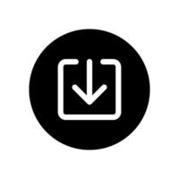 Download icon vector. Upload button illustration. Load symbol or logo. vector