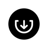 Download icon vector. Upload button illustration. Load symbol or logo. vector