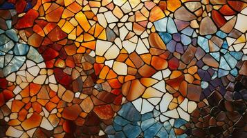 AI generated Mosaic Patterns background photo