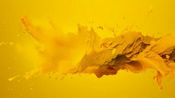 AI generated Mustard color splash background photo