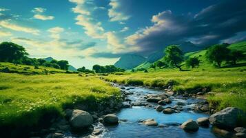 AI generated Nature Landscapes background photo