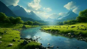 AI generated Nature Landscapes background photo