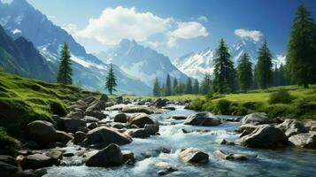 AI generated Nature Landscapes background photo