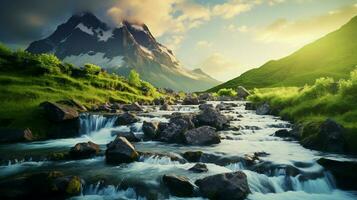 AI generated Nature Landscapes background photo