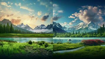 AI generated Nature Landscapes background photo