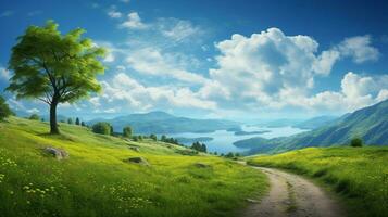 AI generated Nature Landscapes background photo