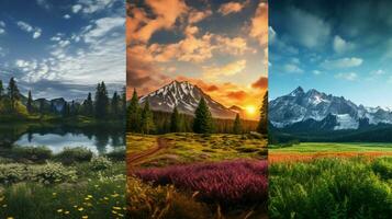 AI generated Nature Landscapes background photo