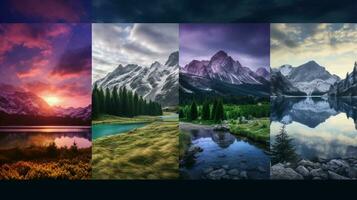 AI generated Nature Landscapes background photo