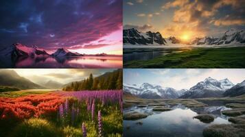 AI generated Nature Landscapes background photo