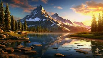 AI generated Nature Landscapes background photo