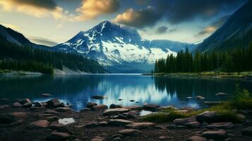 AI generated Nature Landscapes background photo