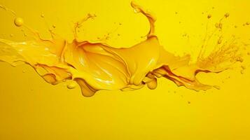 AI generated Mustard color splash background photo