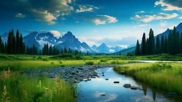 AI generated Nature Landscapes background photo