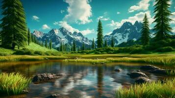 AI generated Nature Landscapes background photo