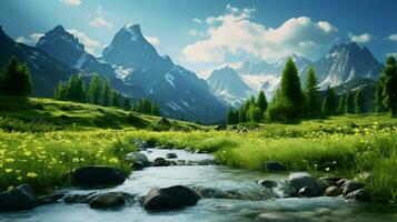 AI generated Nature Landscapes background photo