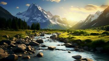 AI generated Nature Landscapes background photo