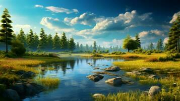 AI generated Nature Landscapes background photo