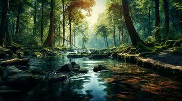 AI generated Nature Landscapes background photo