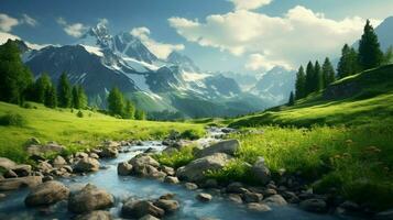 AI generated Nature Landscapes background photo