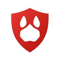 AI generated Boarding for dogs gradient glyph logo. Reliability business value. Dog face and shield simple icon. Design element. Ai art for corporate branding vector