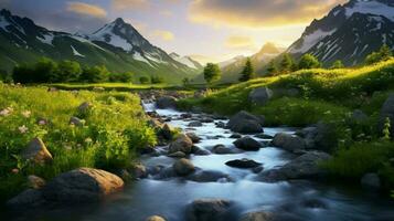 AI generated Nature Landscapes background photo